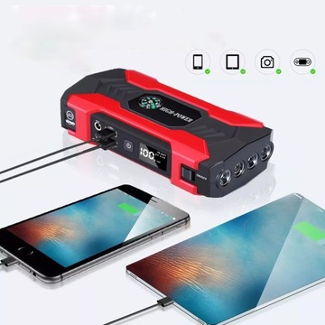 МОЩНЫЙ СТАРТЕР-БУСТЕР POWERBANK НАБОР ФАКЕЛОВ 12 В 28000 мАч