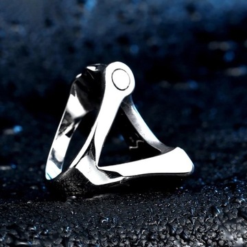 ОБРУЧАЛЬНОЕ КОЛЬЦО ВИКИНГА СИГНАЛ, МОЛОТОК ТОРА, СТАЛЬ 316L