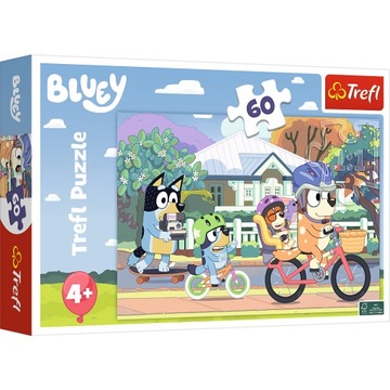 PUZZLE 60 UKLADANKA DLA DZIECI PIESKI PSY WESOŁY BLUEY BLU TREFL 5+