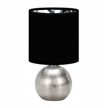 LAMPKA STOŁOWA PERLO E14 SILVER/BLACK 03290