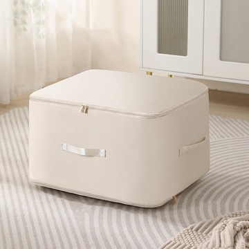 Многофункциональный самосжимающийся органайзер для хранения одежды, бежевый.