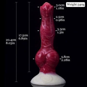 NNSX Dog Dildo Knot korek analny z przyssaw