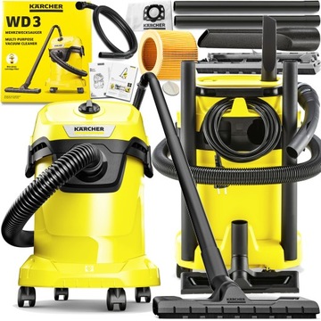 Odkurzacz przemysłowy Karcher WD 3 V-17/4/20 mocny uniwersalny