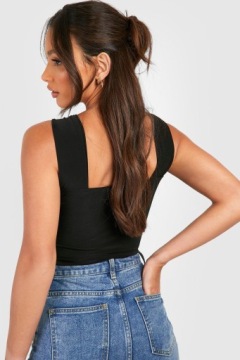 ЧЕРНОЕ ГЛАДКОЕ БОДИ CLASSIC BOOHOO 42