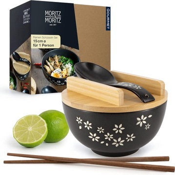 ZESTAW DO RAMEN MISKA JAPONIA ZUP PAŁECZKI ŁYŻKA
