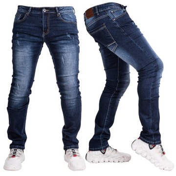 Spodnie męskie granatowe JEANSOWE VINTAGE DENIM ALUSI r.33