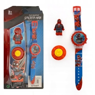 zegarek elektroniczny SPIDERMAN silikonowy lego figurka klocki dla dzieci
