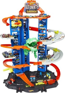 Hot Wheels, Mega Garaż T-Rexa Zestaw Do Zabawy GJL