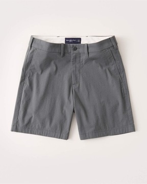 A&F ~ SZARE SZORTY CHINO ~ SZARE ~ 34