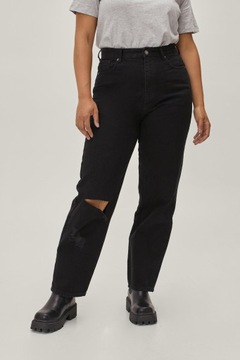 NASTY GAL PLUS SPODNIE NIEBIESKIE JEANSY 50 OEN