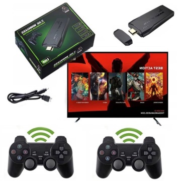 Hdmi Televizní Herní Konzole S 2X Gamepadem, Paměťová Karta 64G 20000+ Her