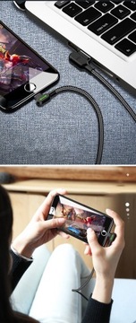MCDODO УГЛОВОЙ КАБЕЛЬ QC USB LIGHTNING LED 2A 3M