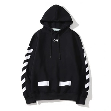 Off White bluza z kapturem czarny S-5XL