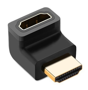 ŁĄCZNIK PRZEDŁUŻACZ HDMI ŻEŃSKI ŁAMANY KĄTOWY 90