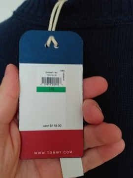 TOMMY HILFIGER SWETER MĘSKI ROZM. XL BAWEŁNA