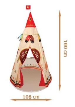 INDIAŃSKI NAMIOT TIPI WIGWAM 160X105X105 CM