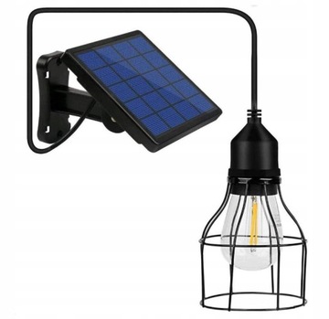 LAMPA OGRODOWA SOLARNA NA TARAS wisząca kabel 3m