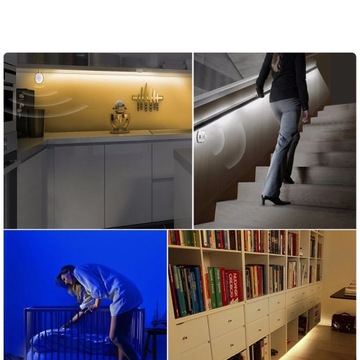 TAŚMA LED CZUJNIK RUCHU MEBLE DO SYPIALNI 2m 200cm
