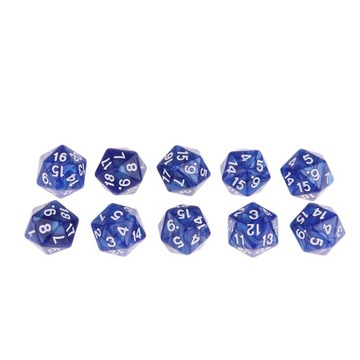 10 двадцатисторонних кубиков D20 для игры в ролевые игры D&D