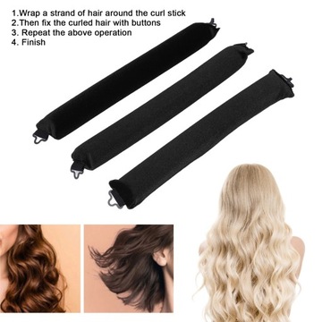 3 упаковки безнагревательных щипцов для завивки с повязкой на голову, мягкие щипцы для завивки без JI