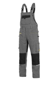 Spodnie robocze ogrodniczki CXS STRETCH szare 54