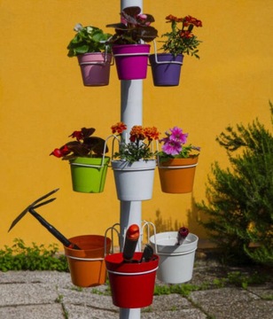 Zestaw okrągłych doniczek wiszących 10cm 6szt