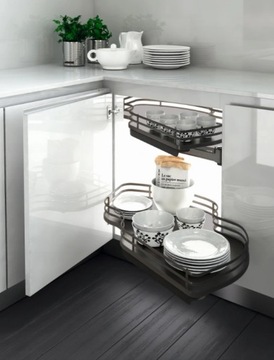 CARGO CORNER MAGIC NERKA 800 MM Z DOCIĄGIEM i HAMULCEM ANTRACYT AMIX ACCESS