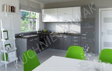 Кухонная мебель Torino I/ Bianka/ Grey Gloss Mdf