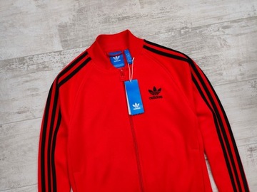 ADIDAS SUPERSTAR SST TRACK TOP MĘSKA BLUZA SPORTOWA CZERWONA r. S