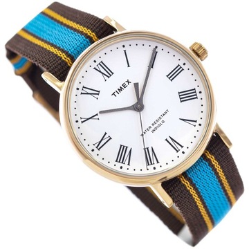 DAMSKI ZEGAREK TIMEX TW2U46300LG NA PASKU INDIGLO