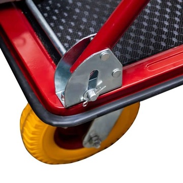 Транспортная тележка для складской платформы 450 кг, цельные ПОЛИУРЕТАНОВЫЕ КОЛЕСА