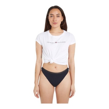 TOMMY HILFIGER STRINGI DAMSKIE MAJTKI 3PK THONG BIAŁE/CZARNE/RÓŻOWE r.M