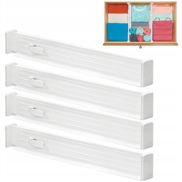 4x ORGANIZER DO SZUFLAD PRZEGRODY 56CM SEPARATOR