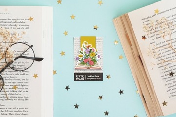 Магнитная закладка - Книга и цветы