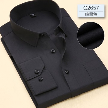 Slim Fit Mens Business Casual Long Sleeved Shirt C