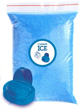 Cukier Niebieski Cukierki ICE 500g 0,5kg Kolorowy Do Waty Cukrowej Doypack