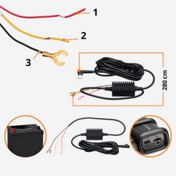 Адаптер питания USB-C Автомобильное зарядное устройство 2,8 м