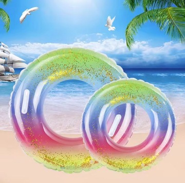 НАДУВНОЕ КОЛЕСО ДЛЯ ПЛАВАНИЯ С РАДУГОЙ 75 см #90