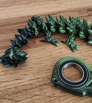 Keyspinner Keyrambit+DRAGON CRYSTAL BABY DRAGON TikTok — ЗЕЛЕНЫЙ