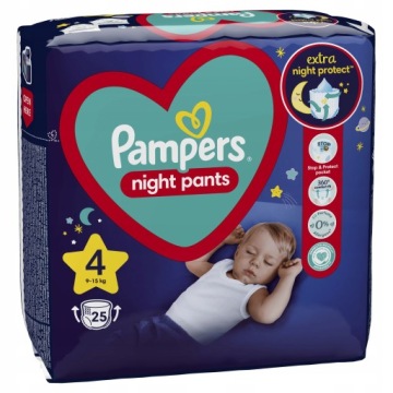 Трусики-підгузки на ніч Pampers Night Штани Maxi Розмір 4. 9-15 кг 24 шт.