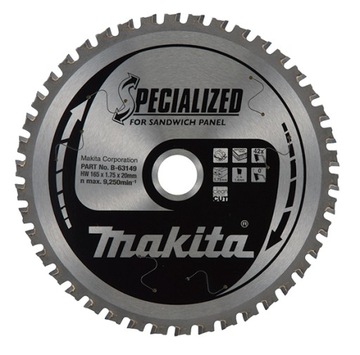 MAKITA tarcza do płyt warstwowych 165x20mm B-63149