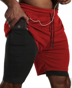 Spodenki 2w1 (spodenki z getrami) SPORTS 2W1 XXL