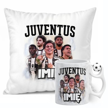 Zestaw personalizowany Kubek Piłkarski + Poduszka Juventus Yildiz Muani
