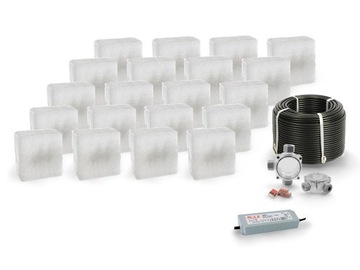 20x Świecąca Kostka Brukowa LED Akropol 14x14 BZ