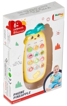 ИНТЕРАКТИВНЫЙ МУЗЫКАЛЬНЫЙ ТЕЛЕФОН «АНАНАС» ДЛЯ МАЛЫШЕЙ
