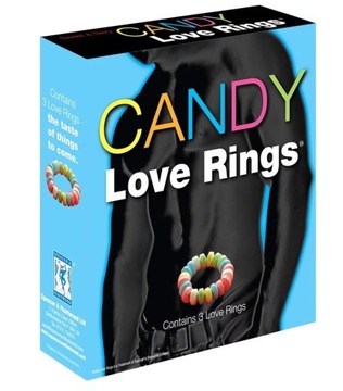 Candy Love Rings Jadalne Pierścienie Miłosne 3 szt