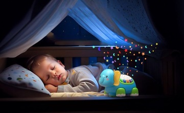 ИГРУШКА ДЛЯ РЕБЕНКА С МУЗЫКОЙ И ПРОЕКЦИЕЙ СВЕТА И ЗВЕЗД, 1 ГОД+