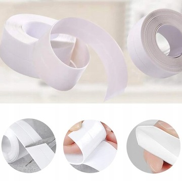 САМОКЛЕЯЩАЯСЯ ПВХ ВОДОНЕПРОНИЦАЕМАЯ САМОКЛЕЯЩАЯСЯ УПЛОТНИТЕЛЬНАЯ ЛЕНТА ДЛЯ ВАННЫ, ДУШЕВОГО ПОДДОНА, ПВХ