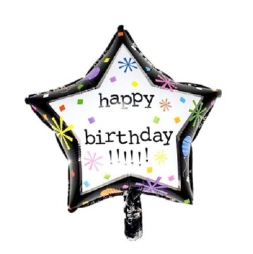 Balony holograficzny Gwiazda Happy Birthday