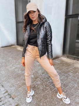 Женская стеганая куртка с размером капюшона Л